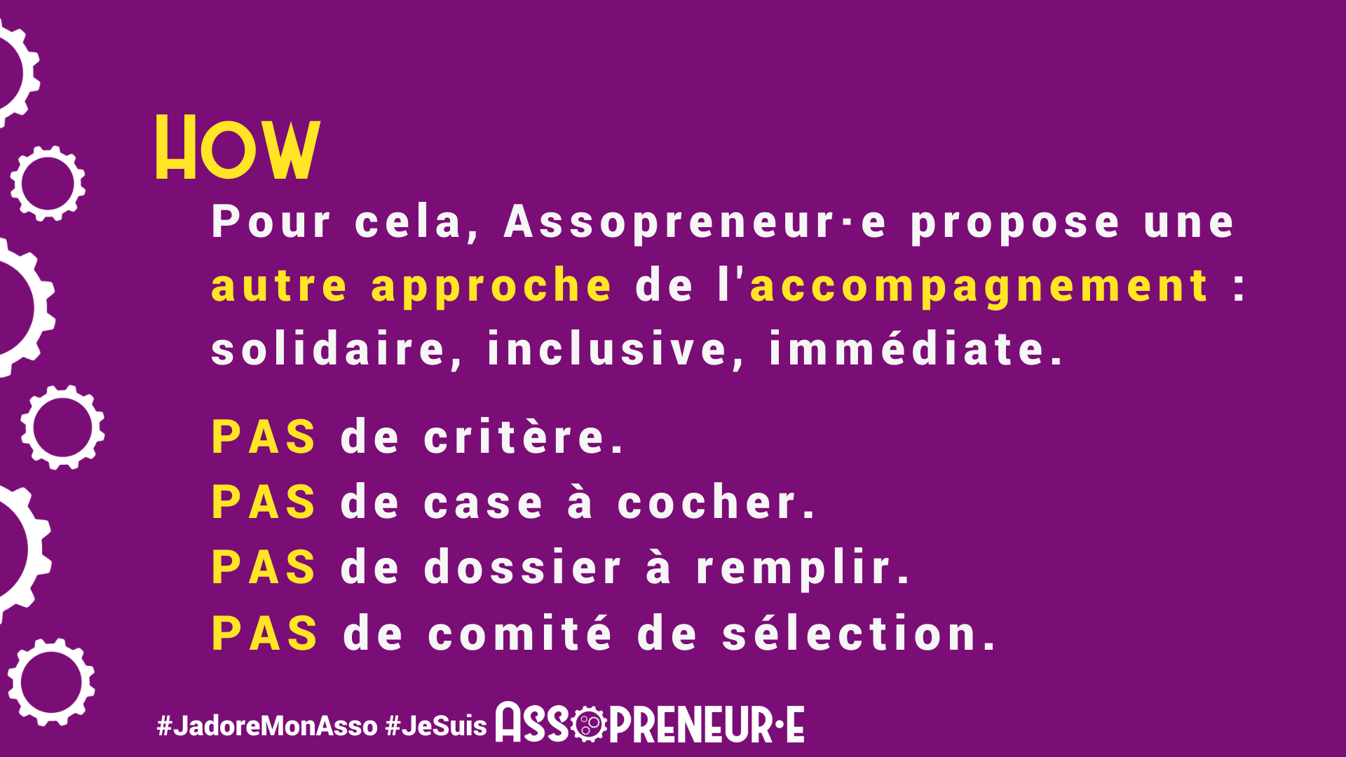 HOW golden circle d'Assopreneur·e Assopreneur·e propose une autre approche de l'accompagnement.