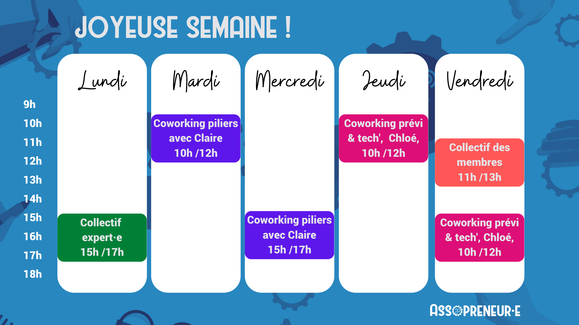 Semainier Assopreneur·e Semainier Assopreneur·e