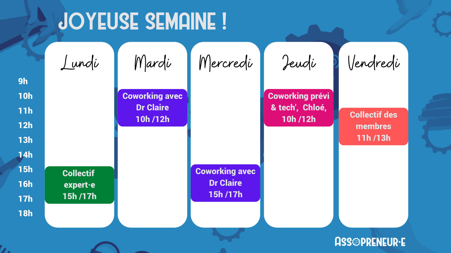 Semainier Assopreneur·e Semainier Assopreneur·e