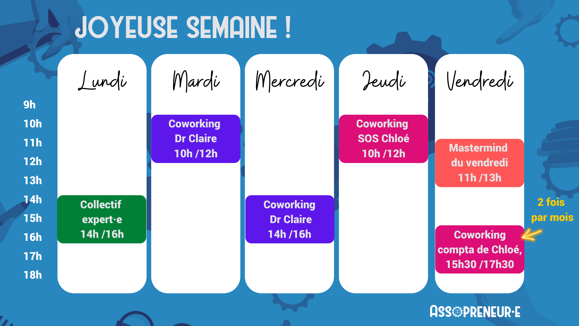 Semainier Assopreneur·e Semainier Assopreneur·e