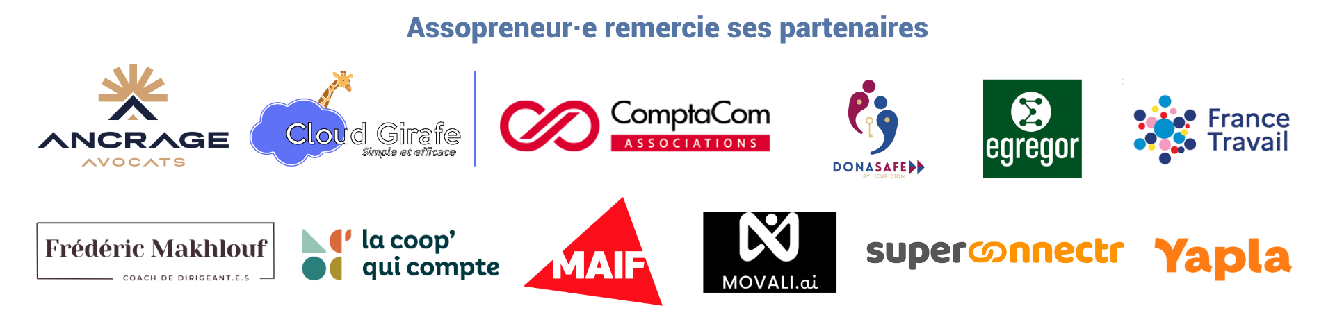 PARTENAIRES 2025 Assopreneur